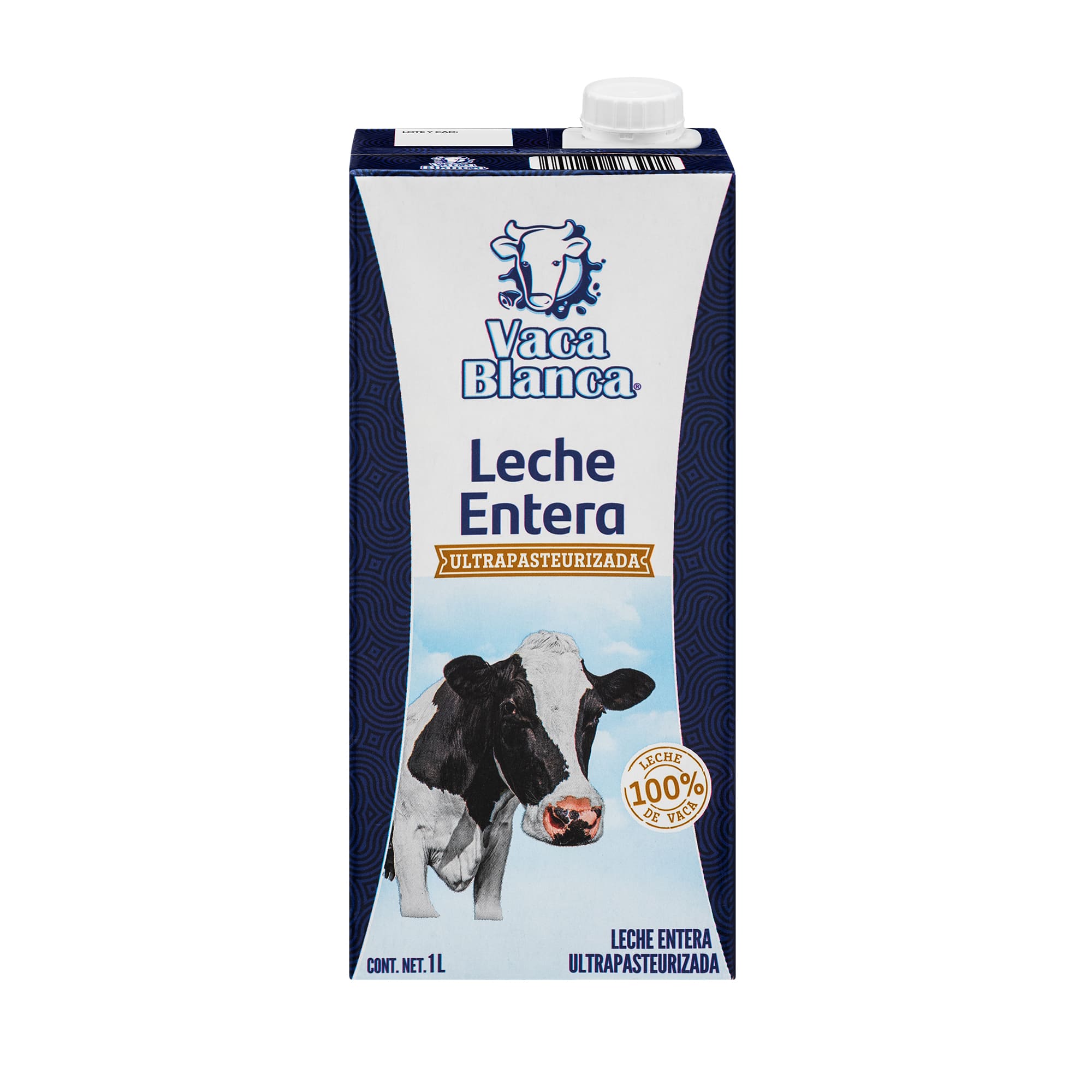 Leche UHT Entera Vaca Blanca 1L