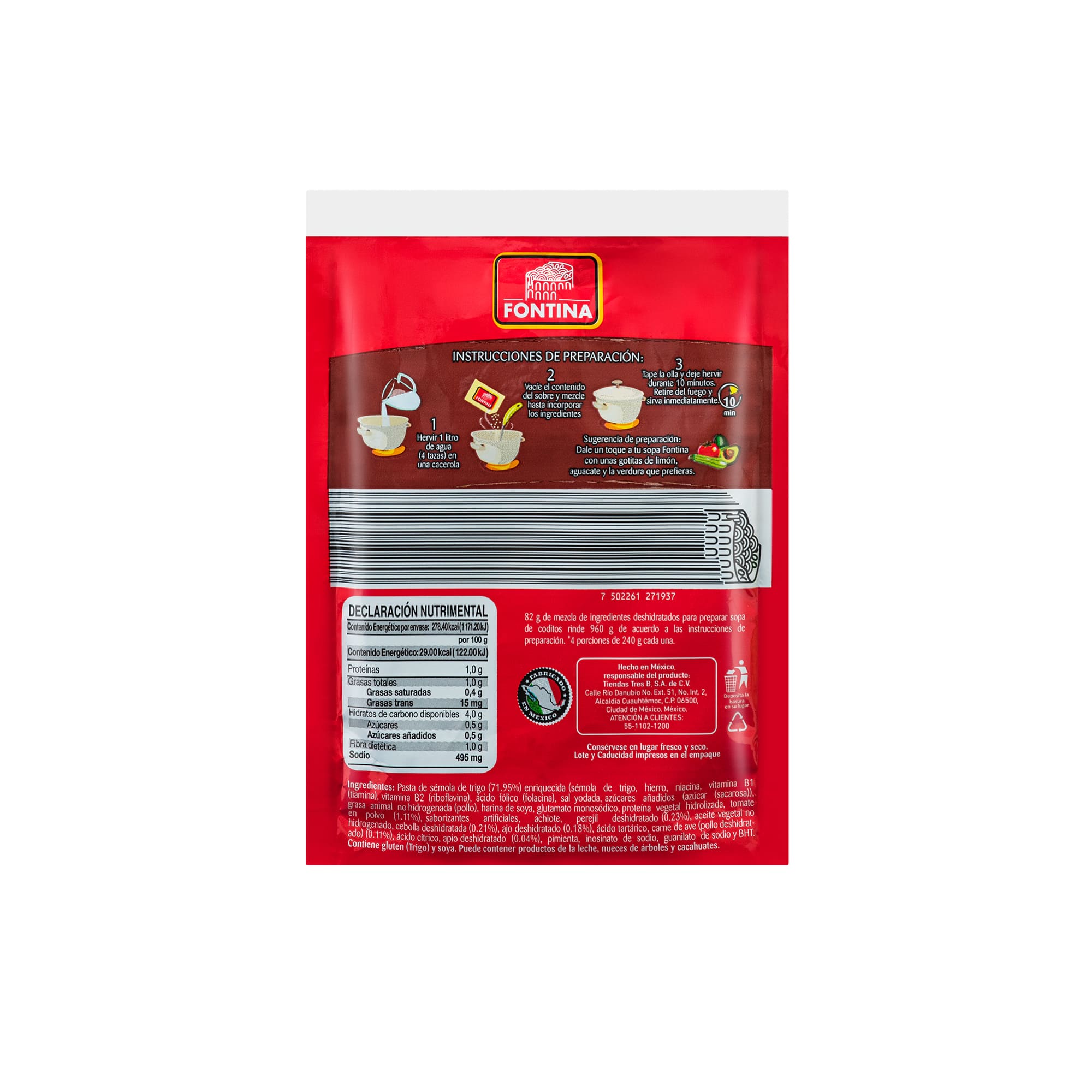 Sopa Instantanea Letra Fontina - Image 2