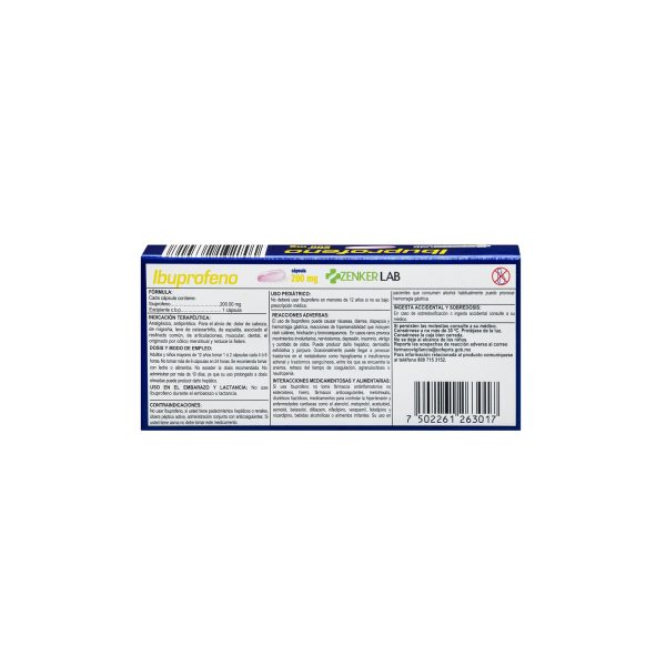 Analgésico Ibuprofeno 200mg 10C Zenker Lab - Image 4