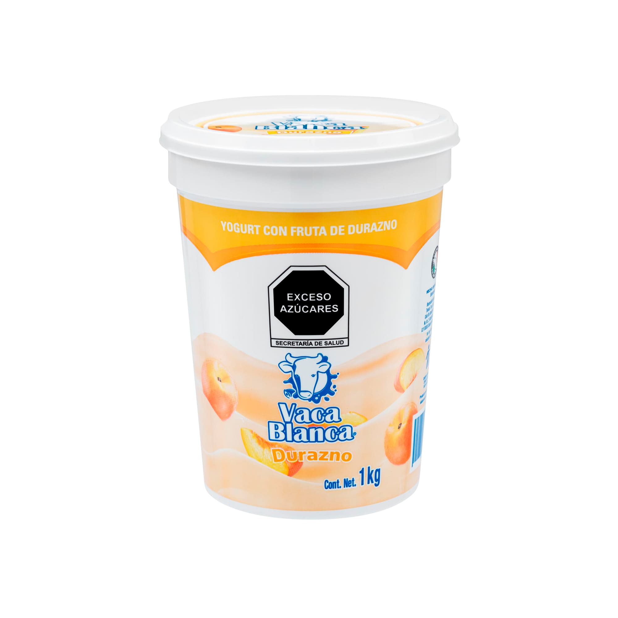 Yogurt con fruta de durazno (1kg) Vaca Blanca - Image 4
