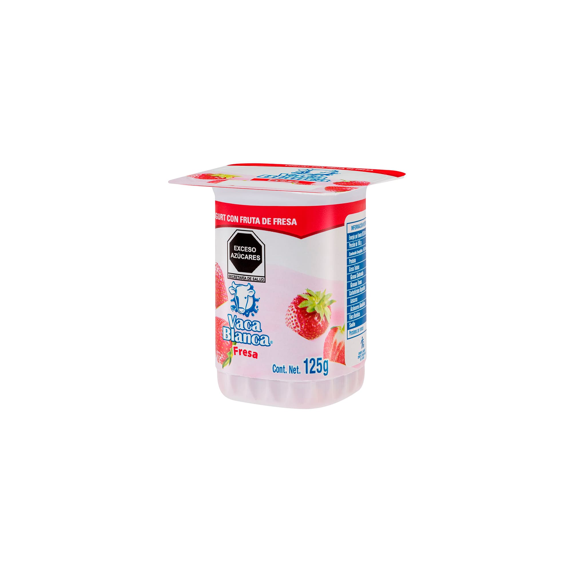 Yogurt con fruta de fresa (125g) Vaca Blanca - Image 4