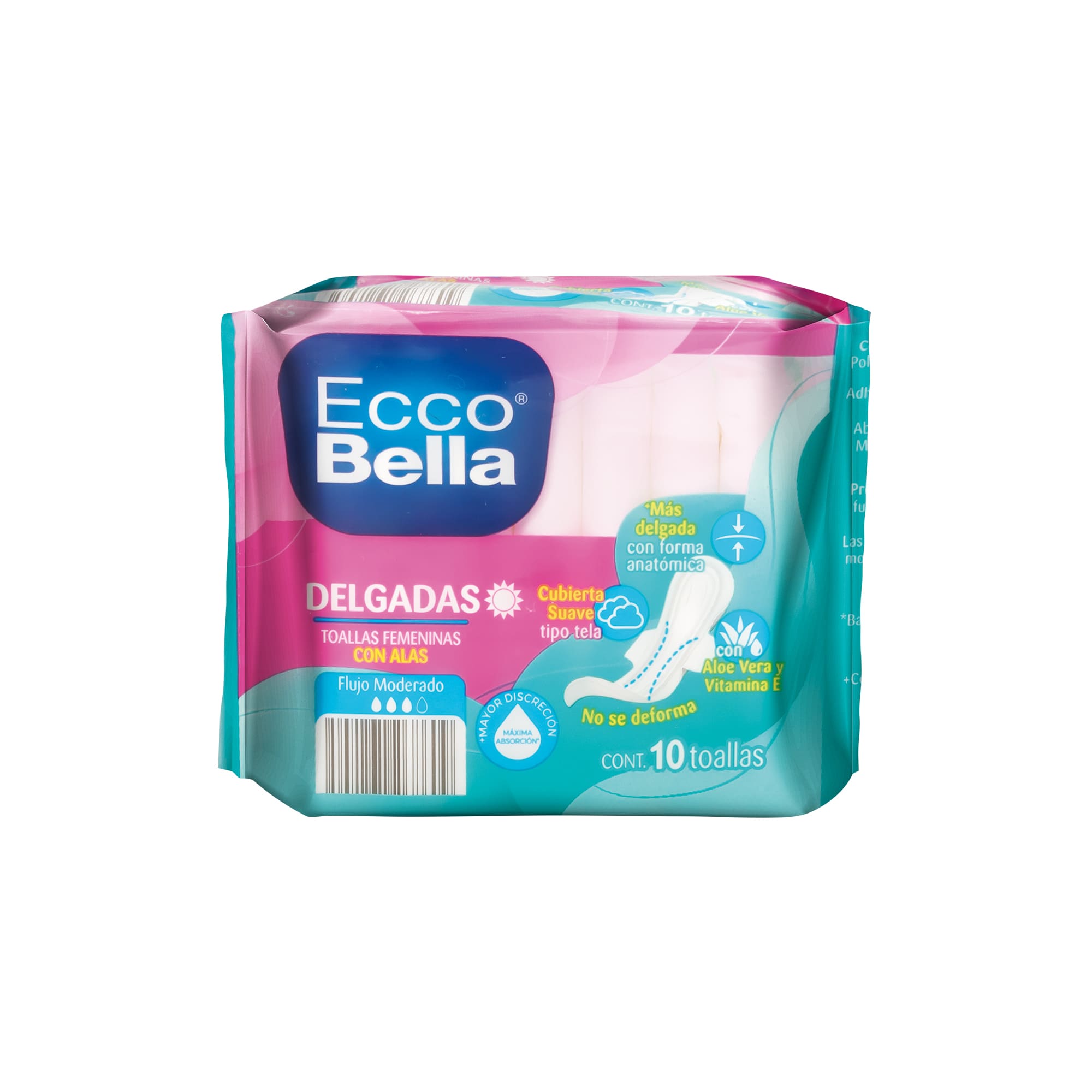 Toallas Femeninas Delgadas con Alas Ecco Bella