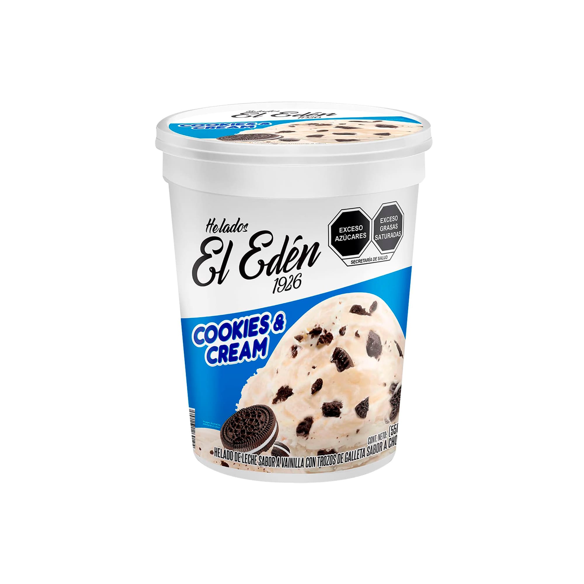 Helado cookies and cream El Edén
