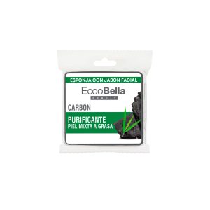 Esponja con jabón facial / carbón